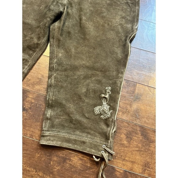 The Wildschutz Traditional Authentic Suede Leather Lederhose Trouser Pant Sz 54 - Picture 2 of 12